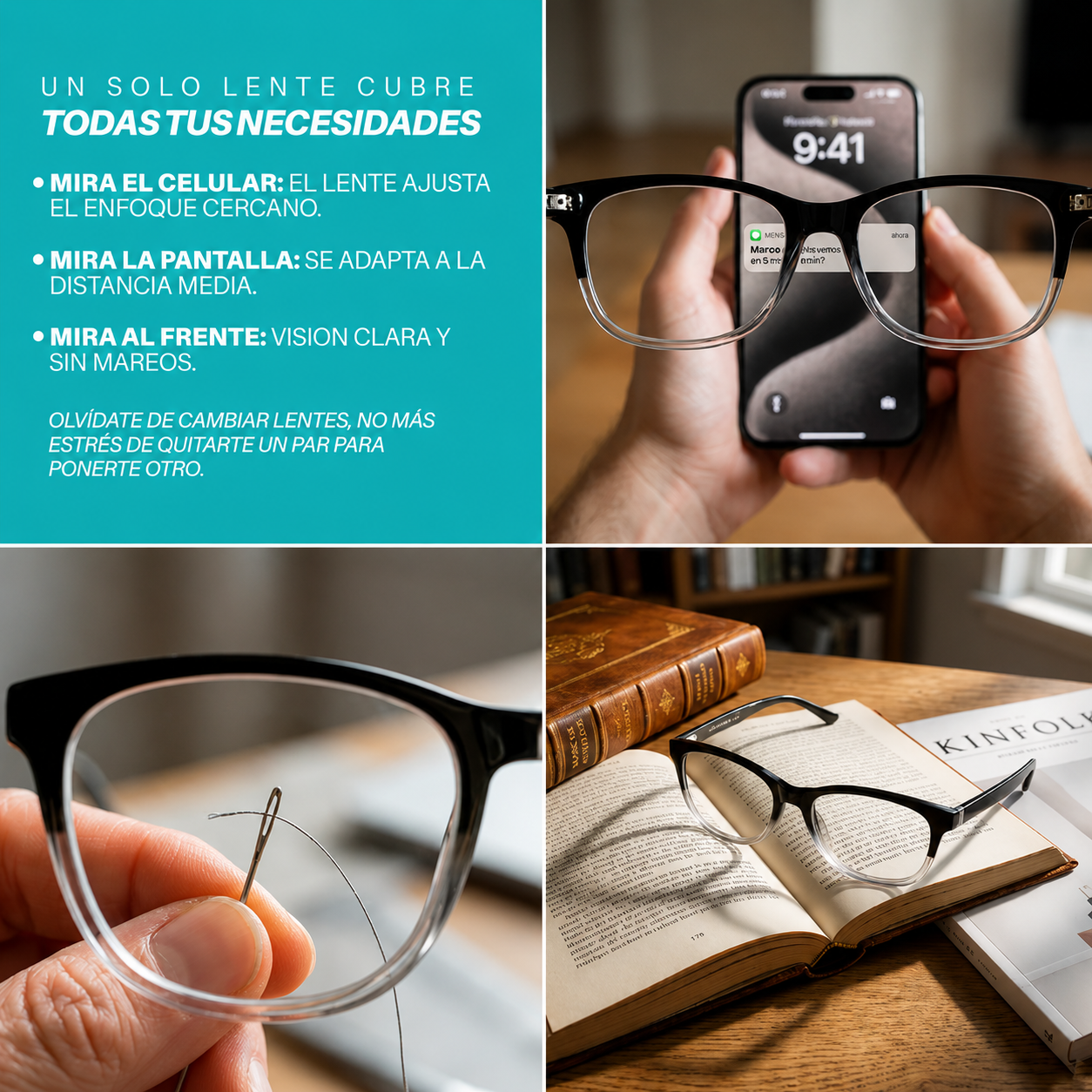 ¡Ve claro a todas las distancias con un solo lente! Lentes One Power