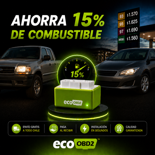 ¡Ahorra combustible y mejora el rendimiento de tu auto! Eco OBD2